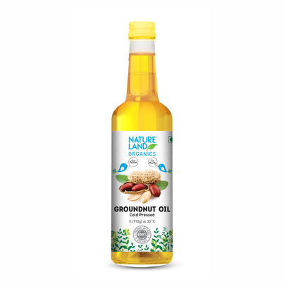 Natureland Organics Groundnut (Peanut) Cold Pressed Oil | Healthy Cooking Oil